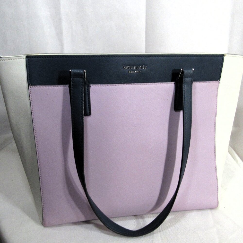 KATE SPADE LARGE LAVENDER CAMERON BAG TOTE "LOTS OF POCKETS" SECRETARY BAG - Picture 3 of 16